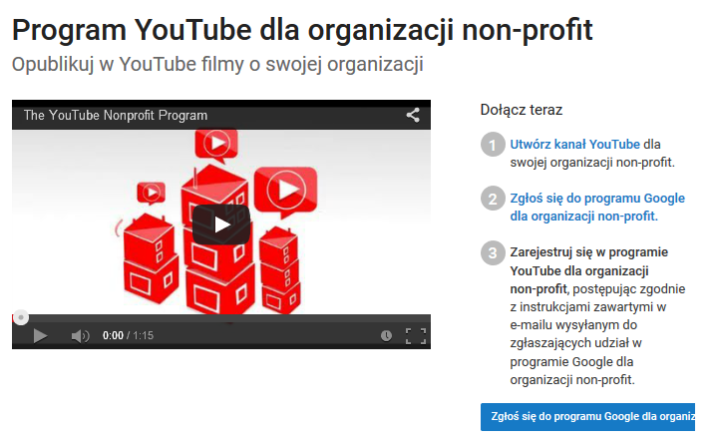 YouTube for non-profit